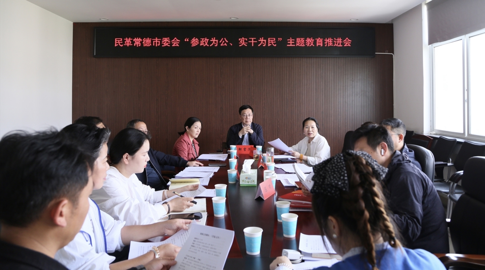 民革常德市委会召开“参政为公、实干为民”主题教育推进会